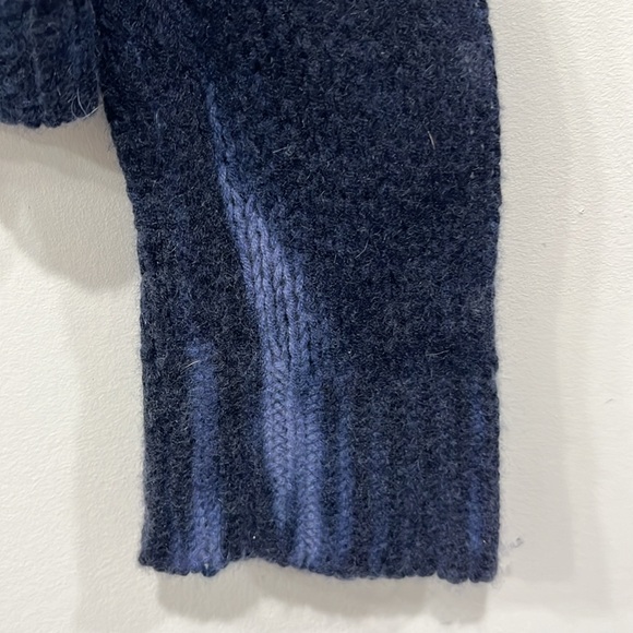 Marika Charles Handmade Cashmere Cardigan Sweater Tie Dye Silk Bow Closure BlueL - Picture 5 of 13